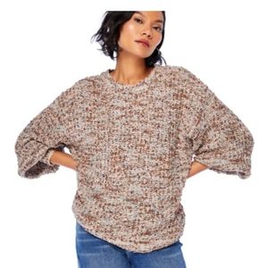 Vanilla Bay Popcorn Sweater with puffed sleeves, size M